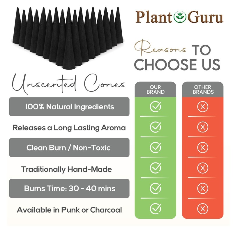Unscented-Charcoal Incense Cones Topflow 2"Jumbo Bulk Lot For Burner Holder gallery