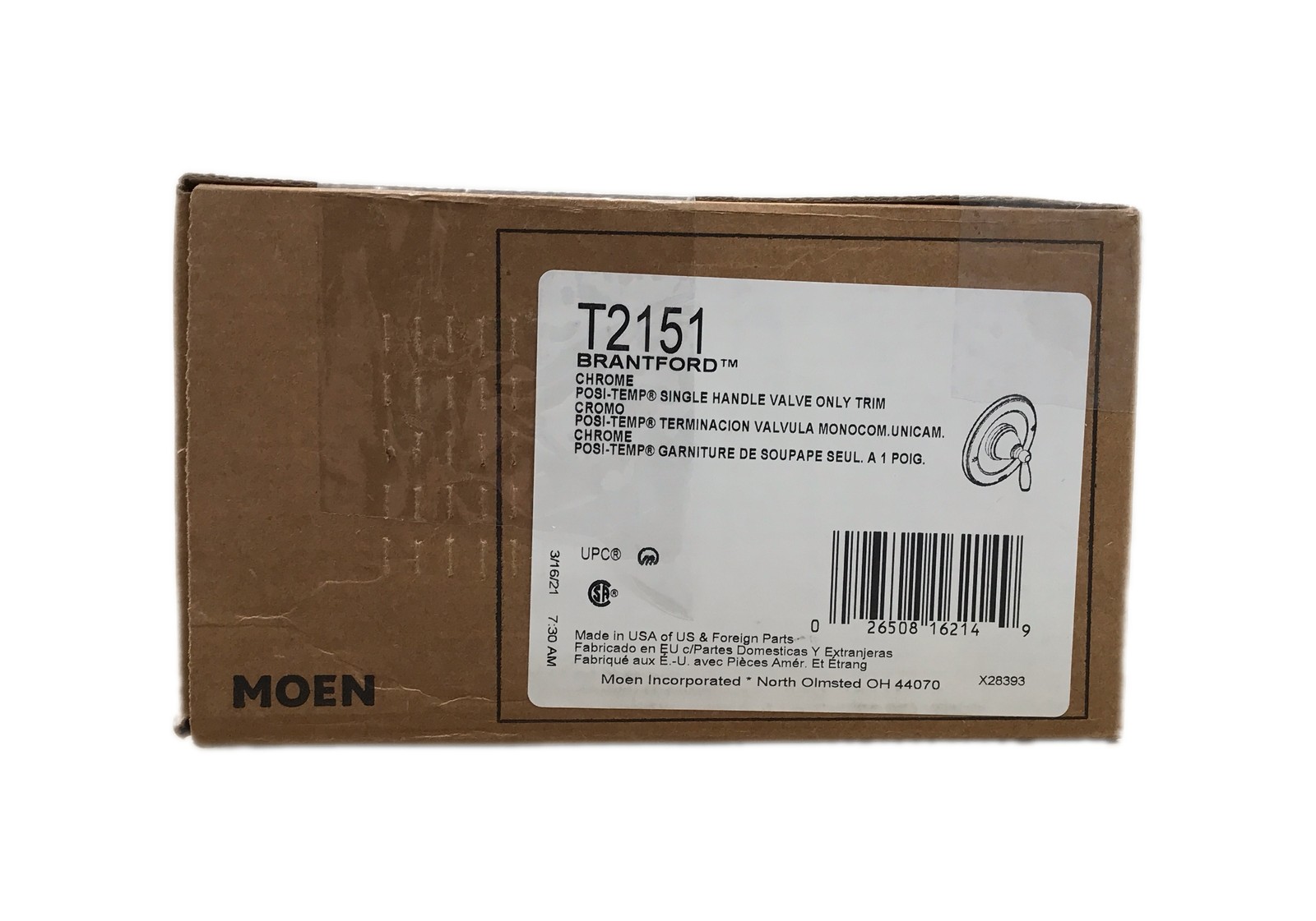 MOEN Brantford Posi-Temp Valve Trim Kit in Chrome Valve Not Included gallery