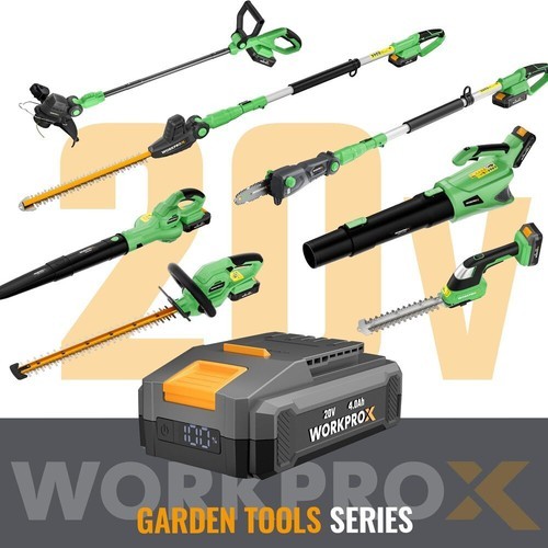 WORKPROX 20V Cordless String Trimmer/Edger 9500RPM 12" Cut 4A Battery Spool Line gallery