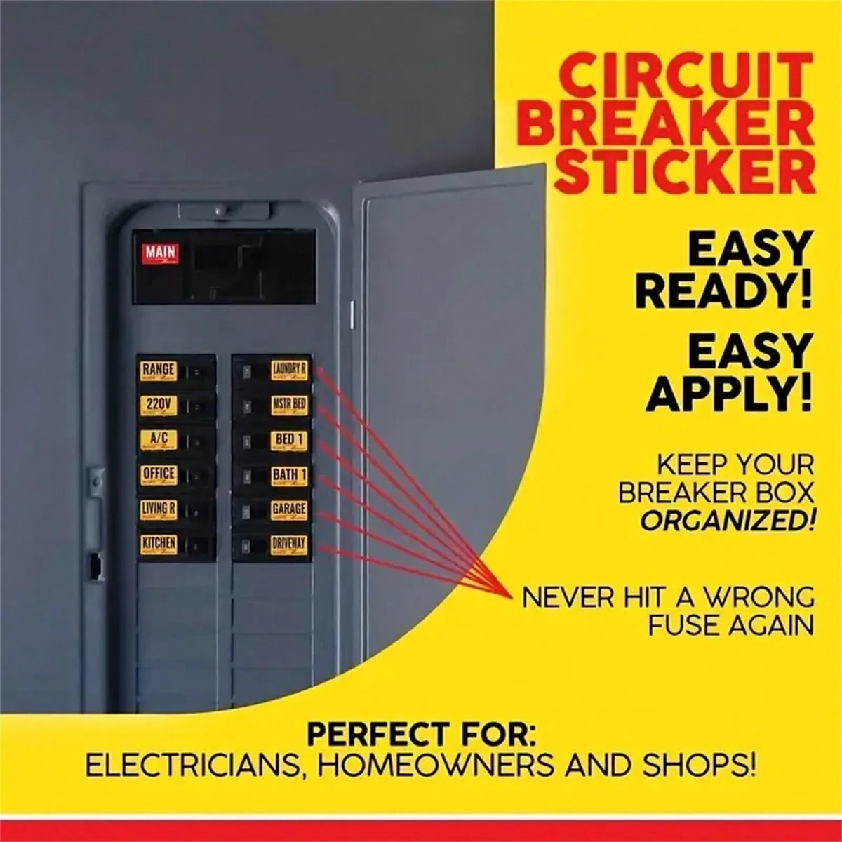 Circuit Breaker Labels 129pcs Adhesive Electric Panel Catalogue Labels Stickers gallery