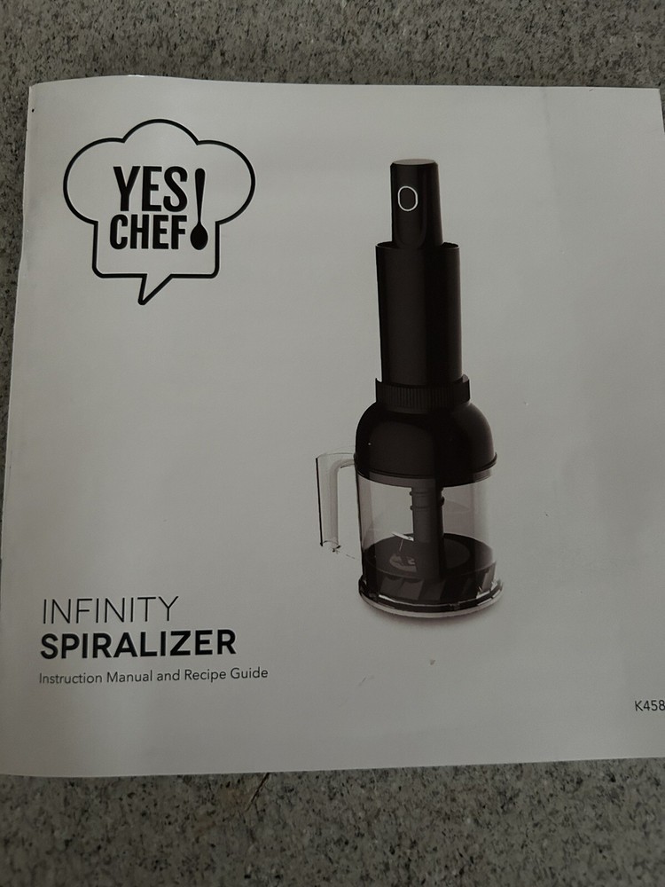 YES CHEF! Infinity Spiralizer with Corer K45809 Black New