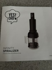 YES CHEF! Infinity Spiralizer with Corer K45809 Black New