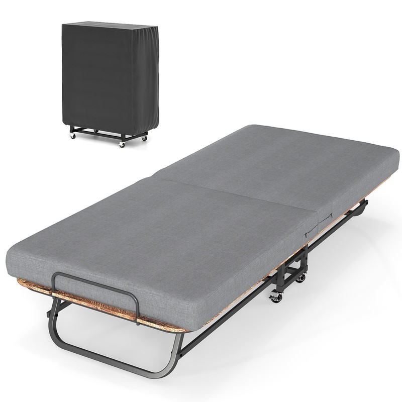 Portable 31" 38" Rollaway Bed Folding Bed with Foam Mattress for Adults & Guest gallery
