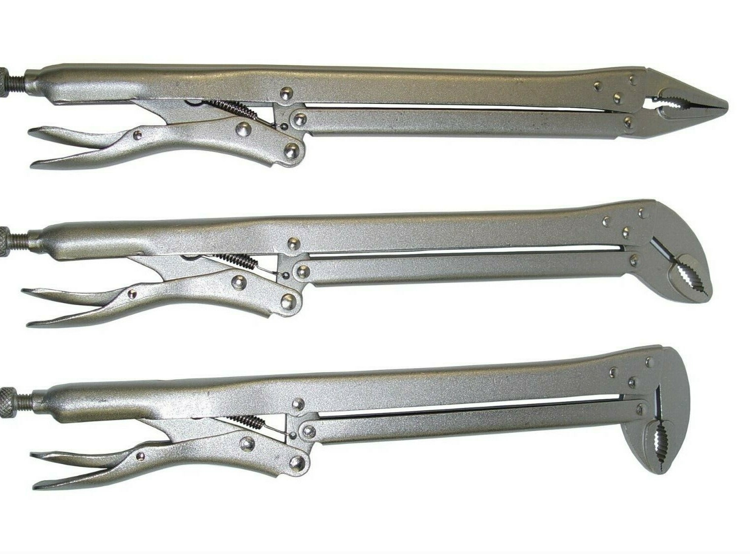VCT 15" EXTENDED REACH LOCKING PLIERS, Extra Long Straight 45 90 Deg. Bent Jaws gallery