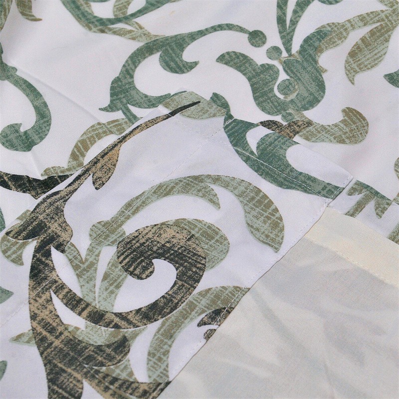 2 Piece Printed Ravello Scroll Curtain Set, Brown Aqua, Each Panel 60" x 96" gallery