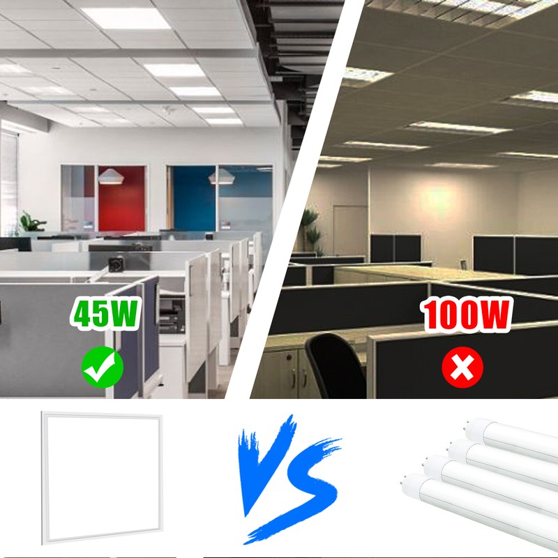 2x2 FT LED Flat Panel Troffer Light Lamp, 45W 24x24 Inch LED Drop Ceiling Lights gallery