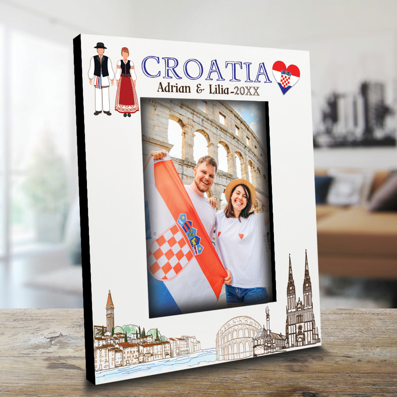 PERSONALIZE-Croatia Theme Picture frame-Wedding, Honeymoon, Vacation, Adventure gallery