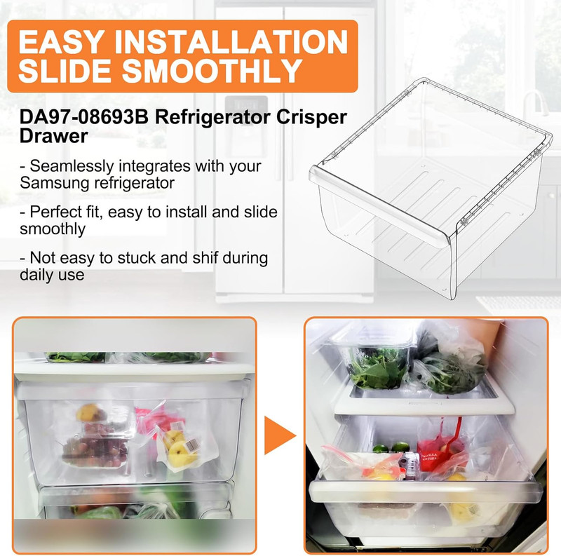 Samsung Refrigerator Crisper Drawer Replacement - DA97-08693B Compatible Bin gallery