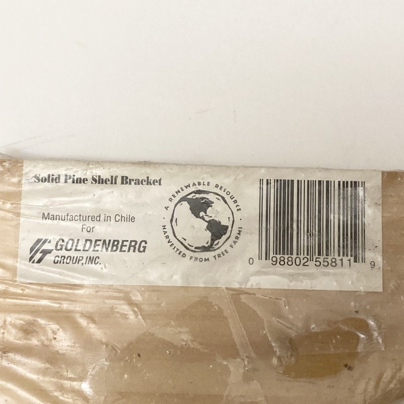 Solid Pine Unfinished Wood 3/4” Bracket For Up To 10” Shelf Set Of 4 NEW gallery