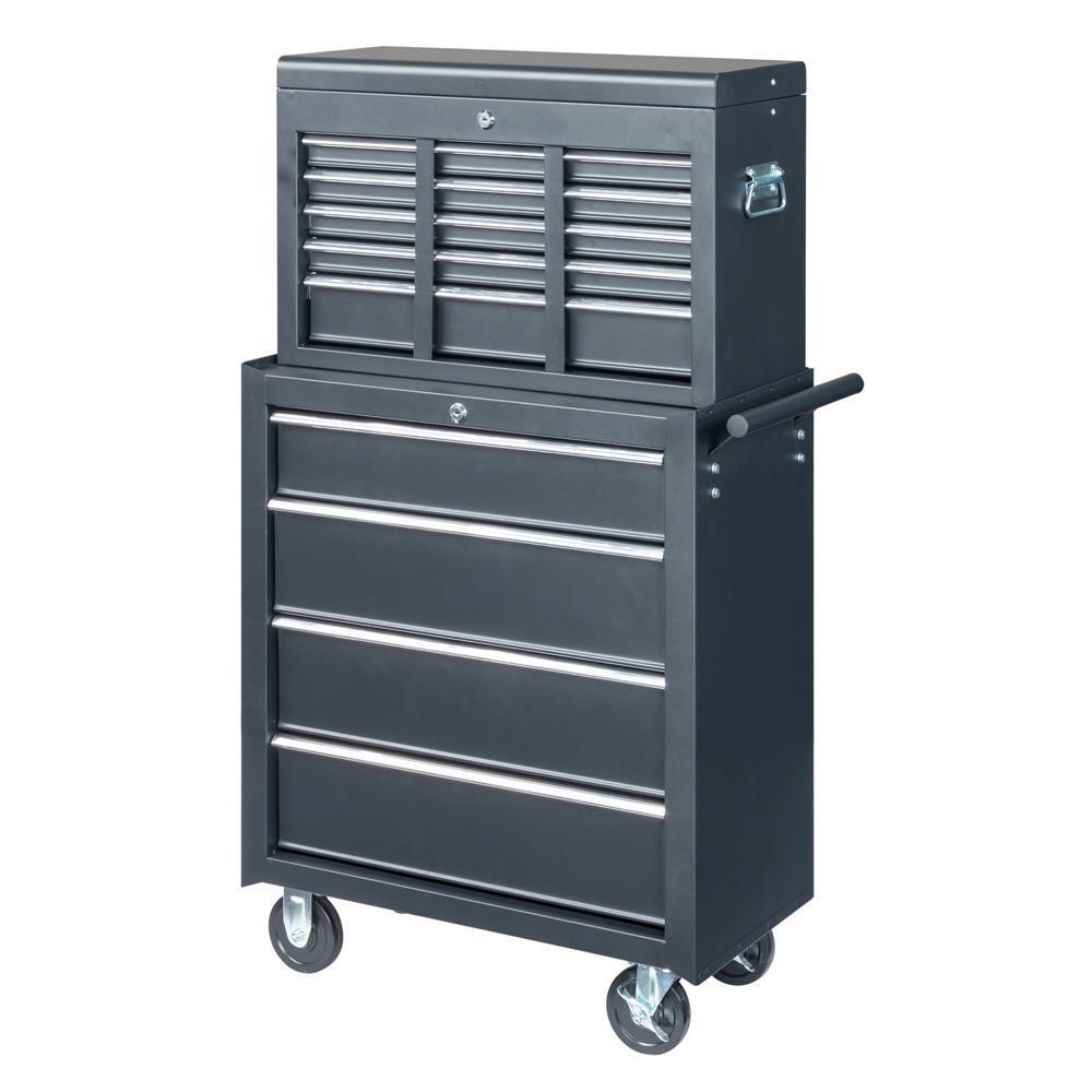 Rolling Tool Chest Tool Box with Handle / Drawers Lockable Tool Cabinet Black gallery