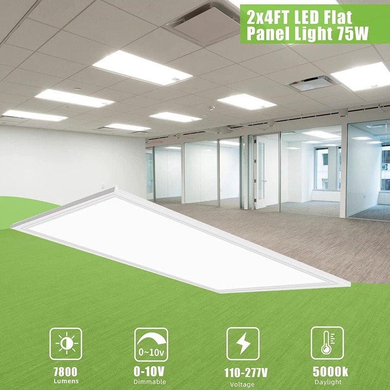 2x4 FT LED Flat Panel Troffer Light,75W 24x48 Inch LED Light Drop Ceiling Lights gallery