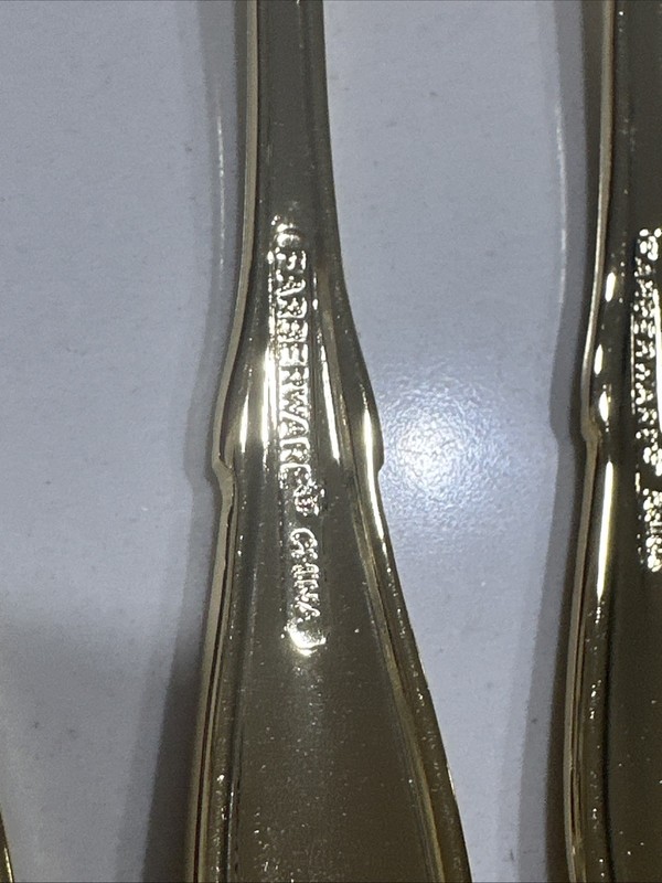Faberware Breeze-Gold Electroplated Feathered Tip Flatware 10 Piece Salad Forks gallery