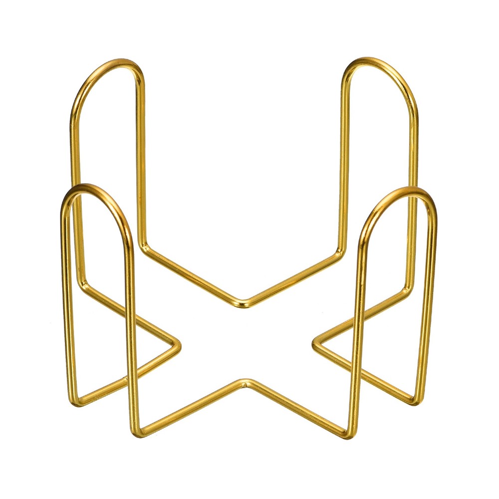 Coaster Holder 4" for Both Round and Square Holds 8 Coasters Gold