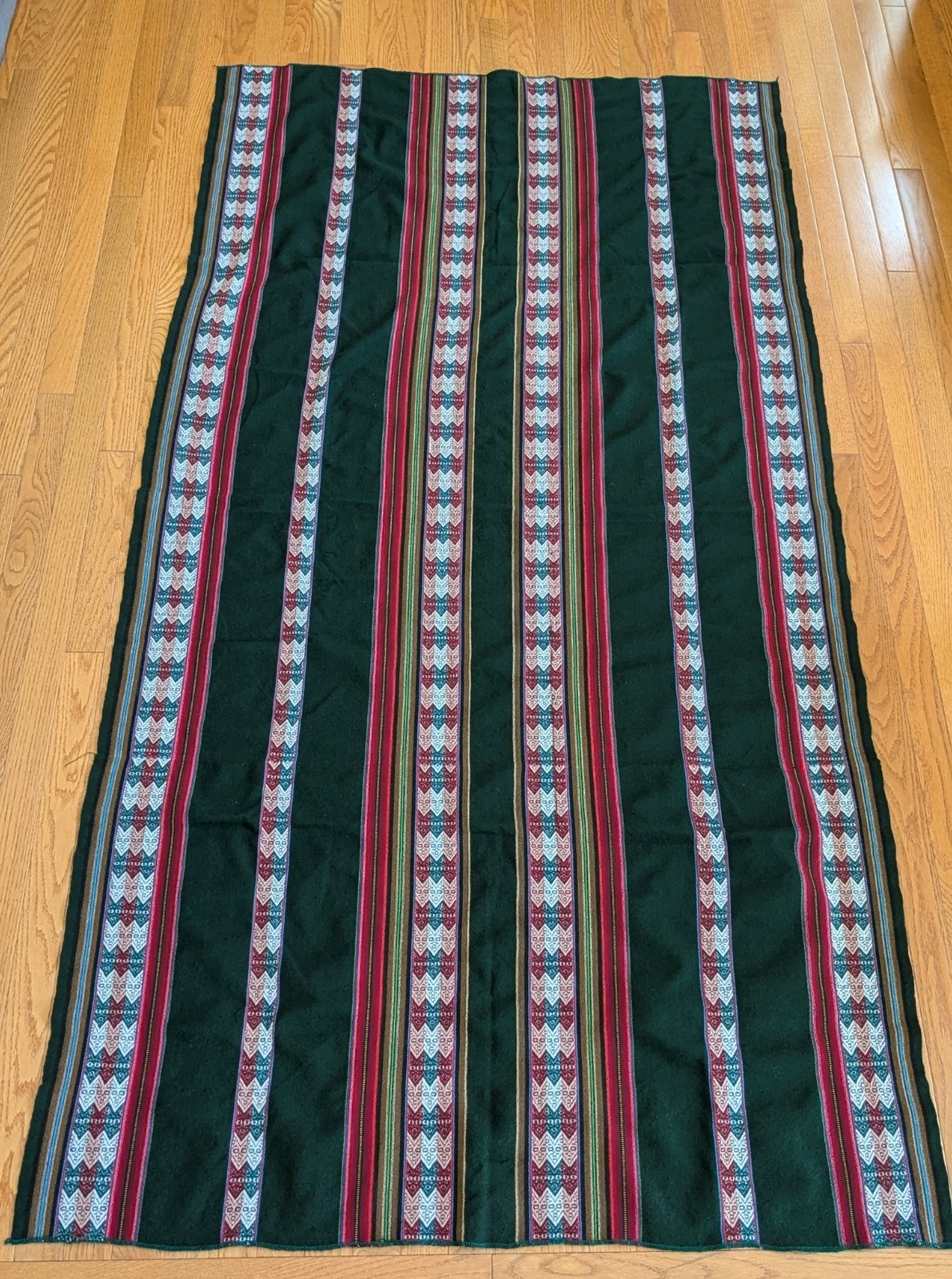 Authentic Peruvian Aguayo Blanket - woven Andean Textile 44x84 gallery