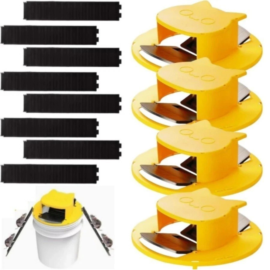 4PACK Bucket Lid Mouse Rat Trap Bucket Mousetrap Catcher US FAST SHIPPING gallery
