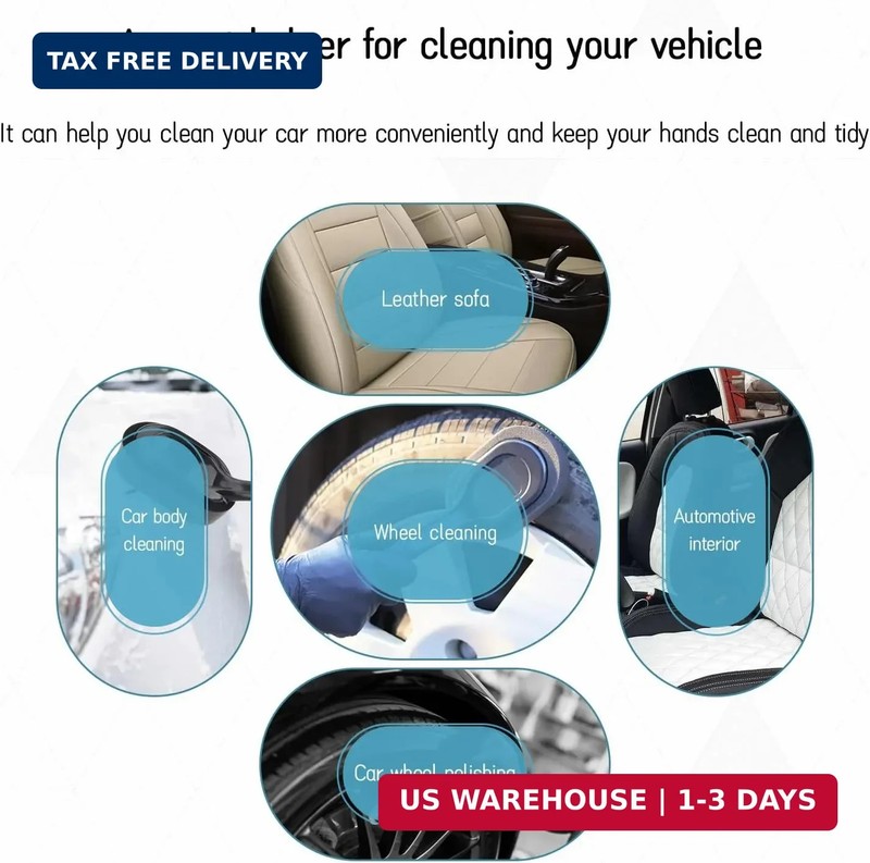 Tire Shine Applicator Brush, High-Density Sponge Tire Dressing Applicator Pad wi gallery