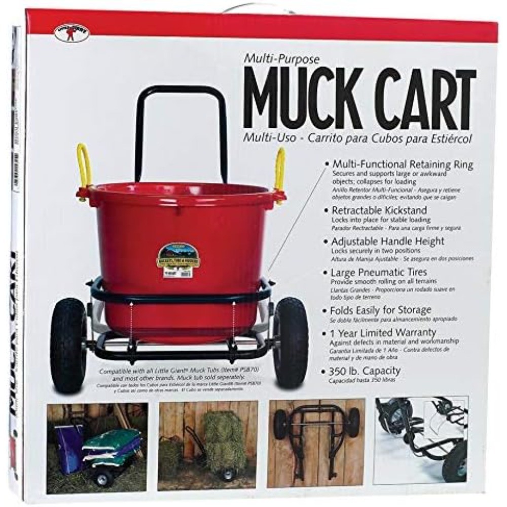 Heavy Duty Muck Cart with Large Bucket Tub and Wheels Hauls Up to 350 lbs gallery