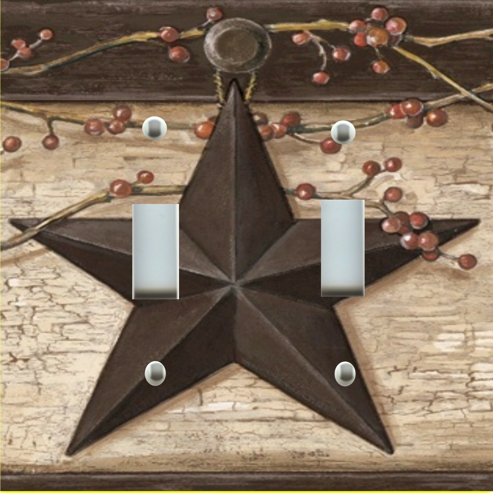 Light Switch Plate Cover RUSTIC COUNTRY BARN STAR PRIMITIVE Wall Plate Covers gallery