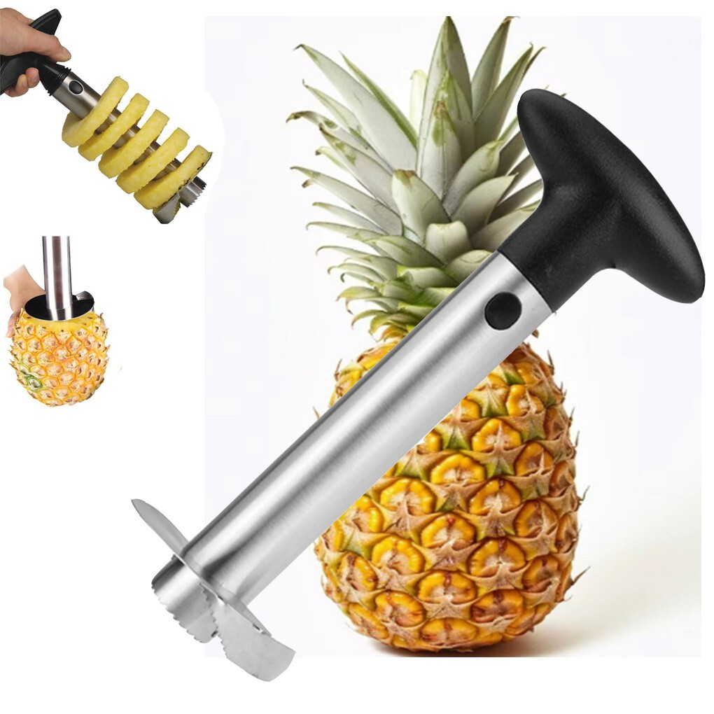 Handheld Pineapple Cutter w/Circular Blade Stainless Pineapple Corer Slicer 3'' gallery