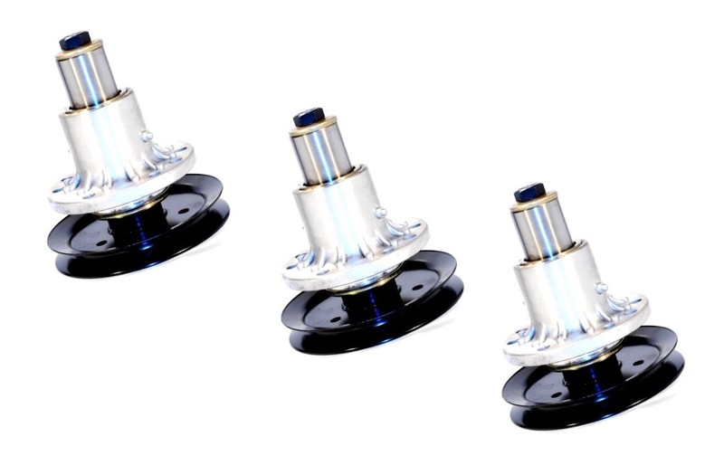 3 Spindle Assemblies W/ Pulleys (6-1/2" OD) for Exmark 103-3200 103-8075 gallery