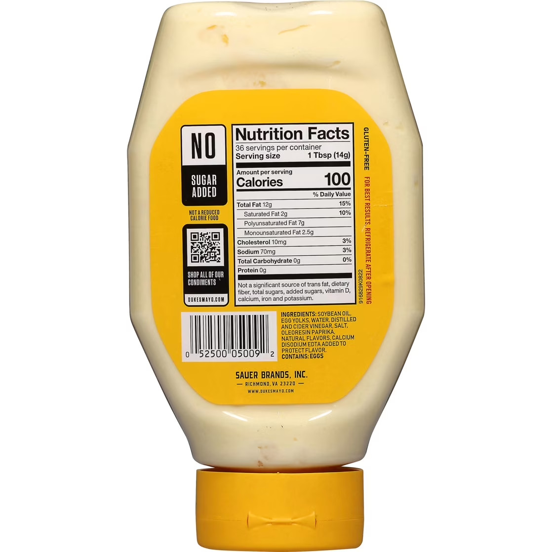 Duke's® Real Mayonnaise, 18 oz Squeeze Bottle, Smooth & Creamy Mayo,free ship... gallery