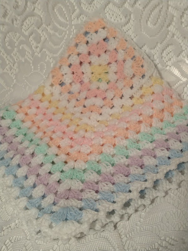 Rainbow Unisex Blanket Yarn Cuddly Comfort Carry Afghan 25 By 25 Inches tblbj1 gallery