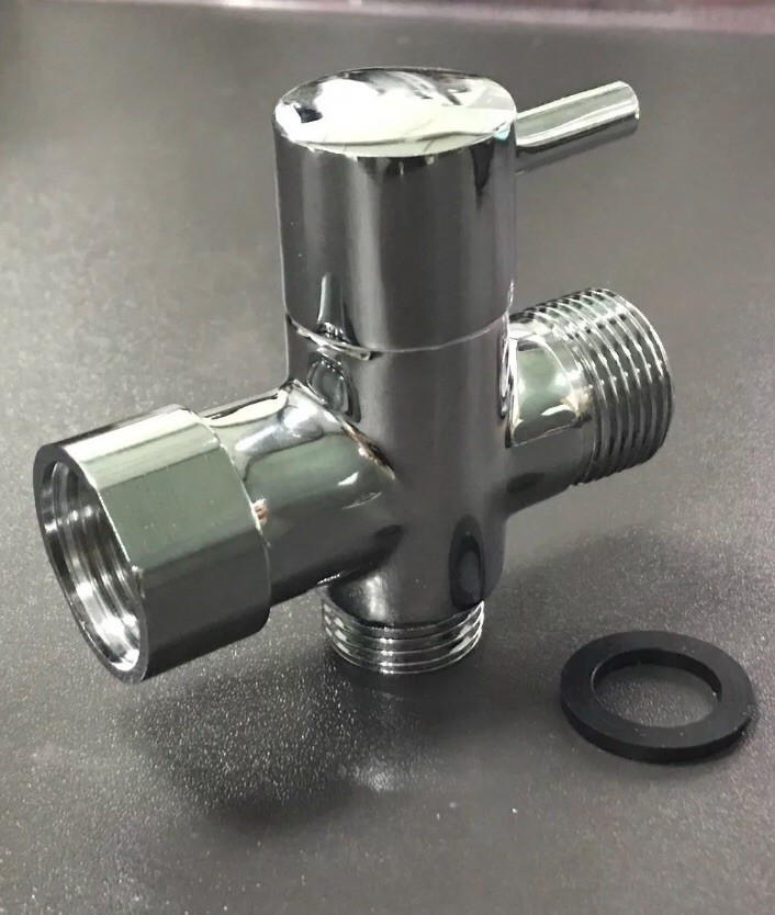 7/8 Inch T-Adapter 3 Way Connector Brass Shower Diverter With Valve For Toilet gallery