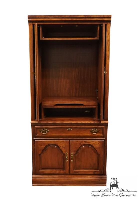 American Drew Solid Oak Traditional Style 36" Media Armoire / Wall Unit gallery