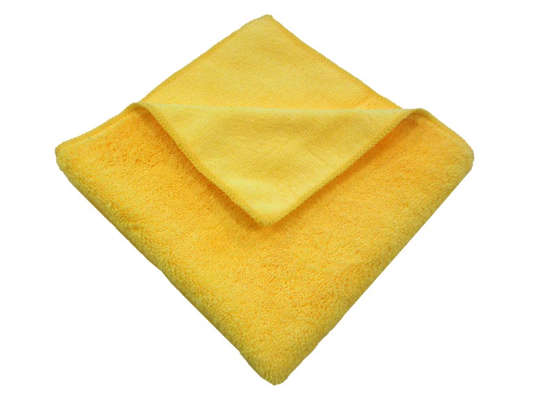 120 Case Microfiber 16"x16" Cleaning/Detailing Cloths EXTRA PLUSH 400GSM Yellow gallery