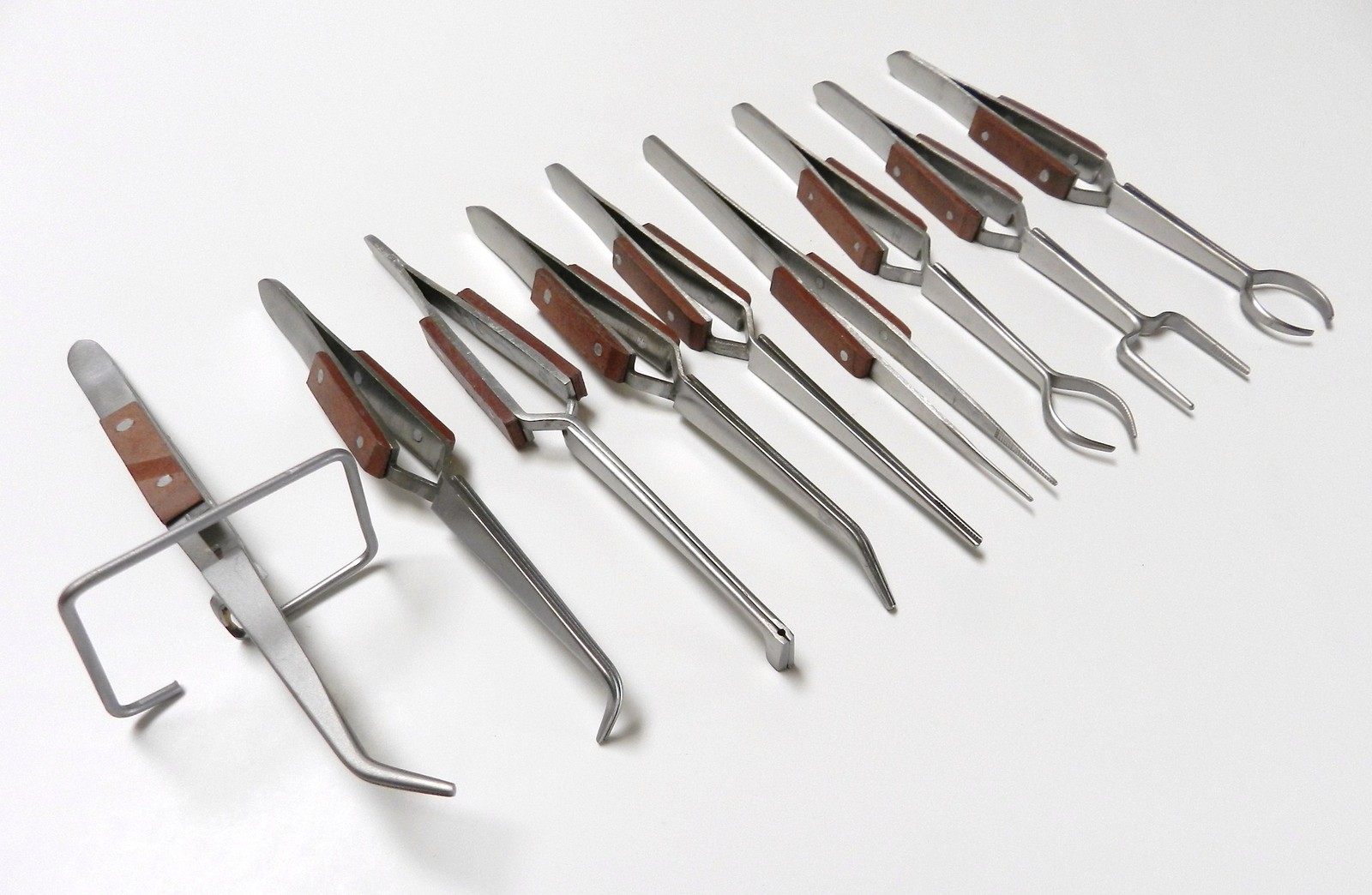 Fiber Grip Tweezers Cross-Locking Soldering All Types Work-holder Tweezer Set -9 gallery