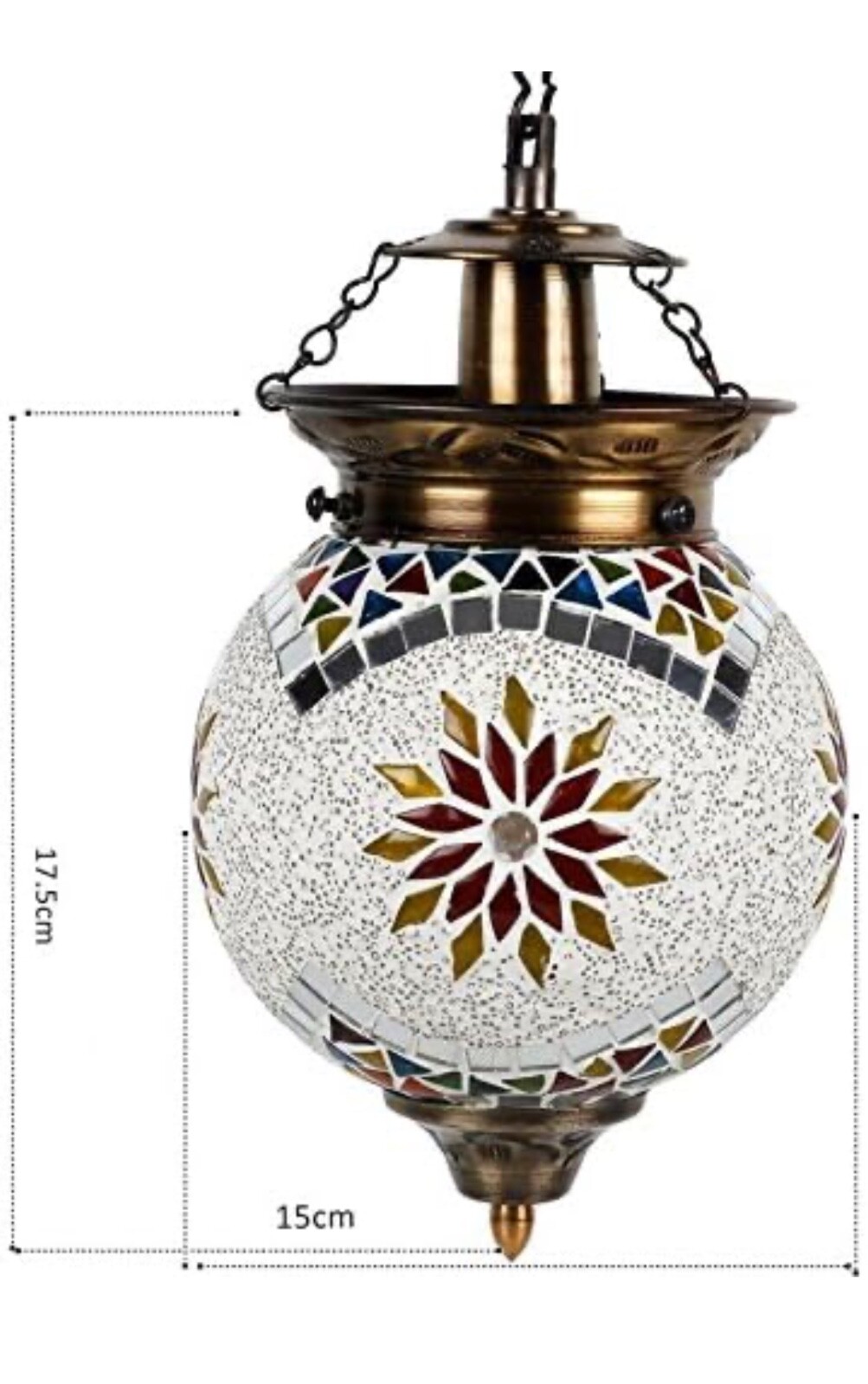 Turkish Mosaic Pendant Lamp Hanging Light Moroccan with flower pattern gallery