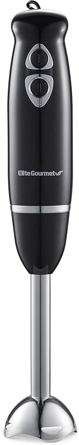 Immersion Hand Blender 500 Watts 2 Speed Mixing with Stainless Steel Blade Black gallery