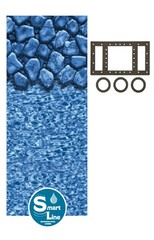 Smartline Rectangle Boulder Beaded 4′ Flat Bottom Liner for use w/ Kayak Pools®