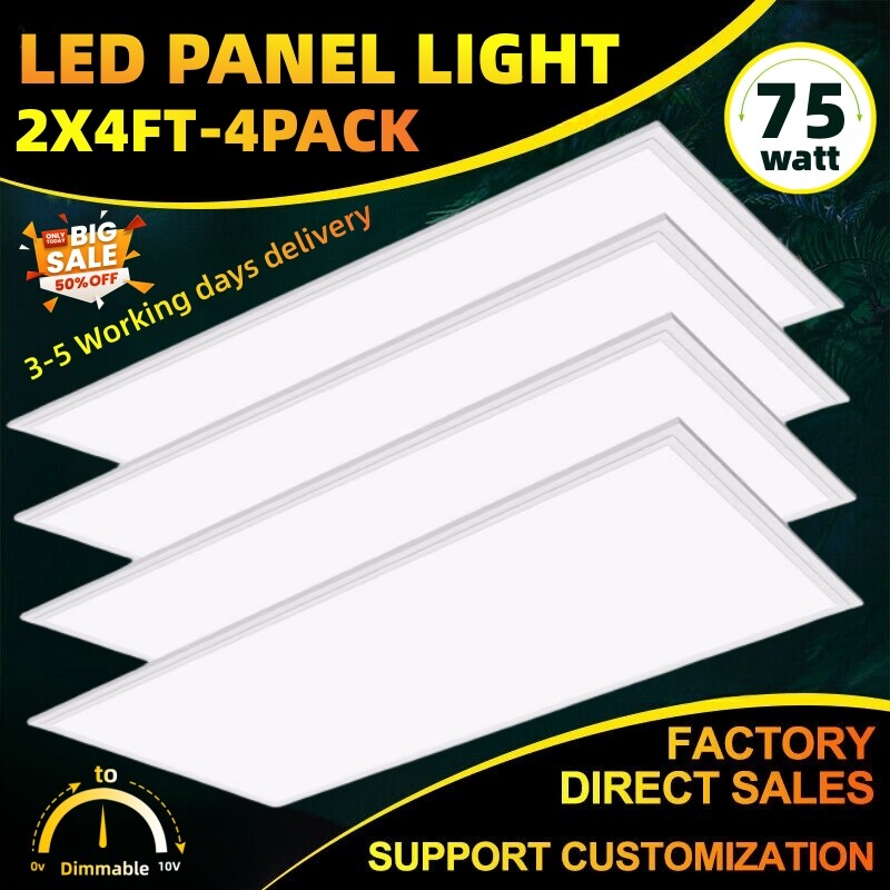 2' X 4' LED 75 Watts Panel Troffer (4 PACK) Flat Panel LED within LED Drivers gallery