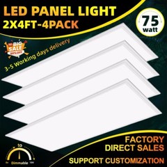 2′ X 4′ LED 75 Watts Panel Troffer (4 PACK) Flat Panel LED within LED Drivers