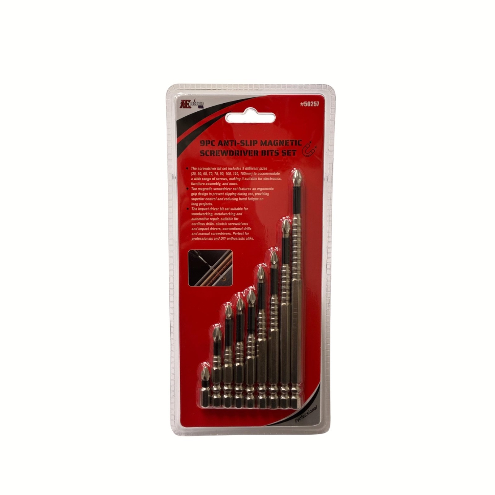 9 PC Anti-Slip Magnetic Screwdriver Drill Bit Set | K5 Alloy Steel Impact Drills gallery