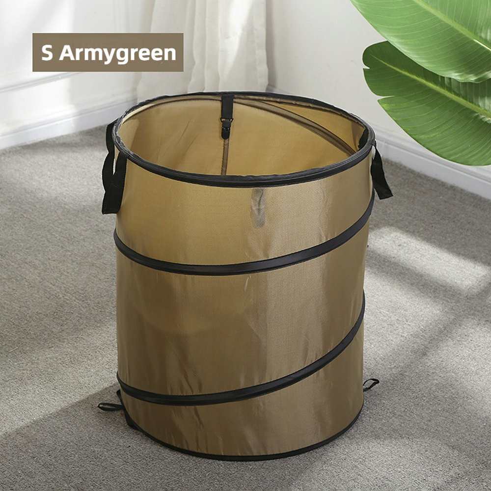 Portable Oxford Collapsible Pop-Up Garden Leaf Trash Can Garbage Storage Bag Bin gallery