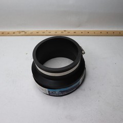 Supply Giant Flexible Reducing Coupling w/ Stainless Steel Clamps PVC Black