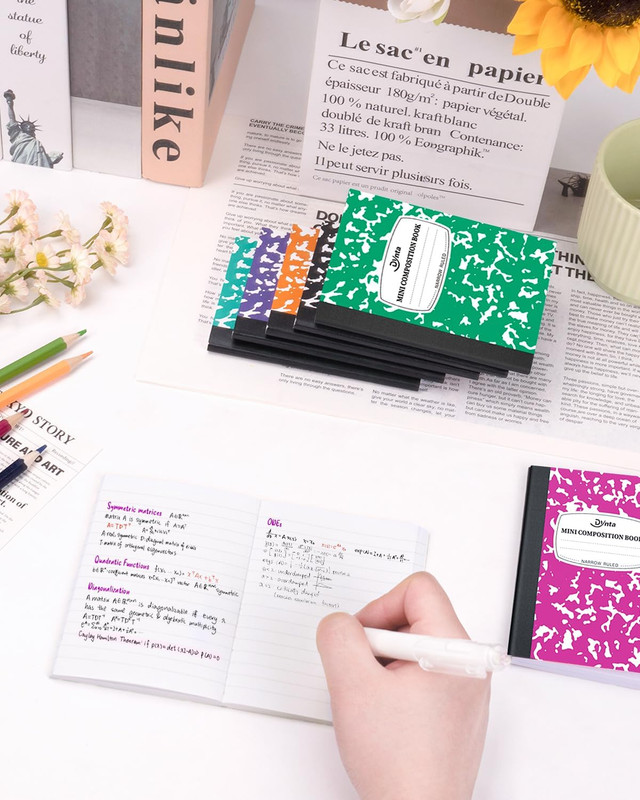 40 Pack Mini Composition Notebooks 3.25x4.5 Narrow Ruled Pocket Journal 10 Color gallery