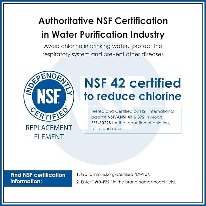 Waterdrop MSWF Refrigerator Water Filter, Replacement for GE® MSWF, Pack of 3 gallery