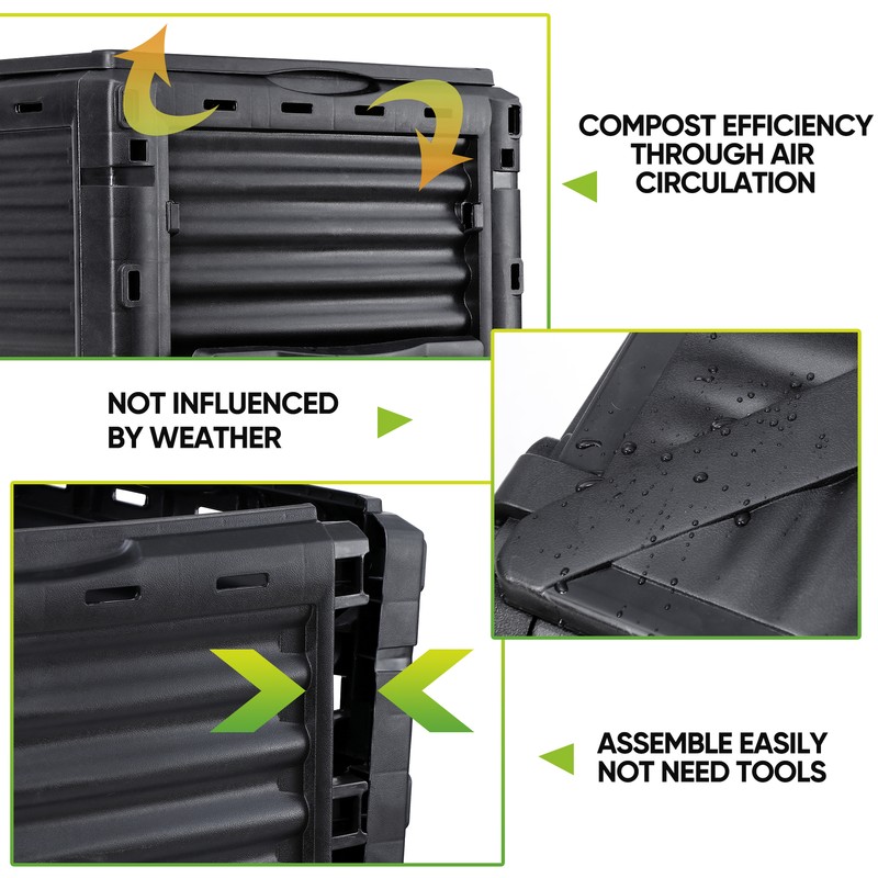80 Gallon Large Compost Bin from BPA Free Material for Fast Creation of Fertile gallery