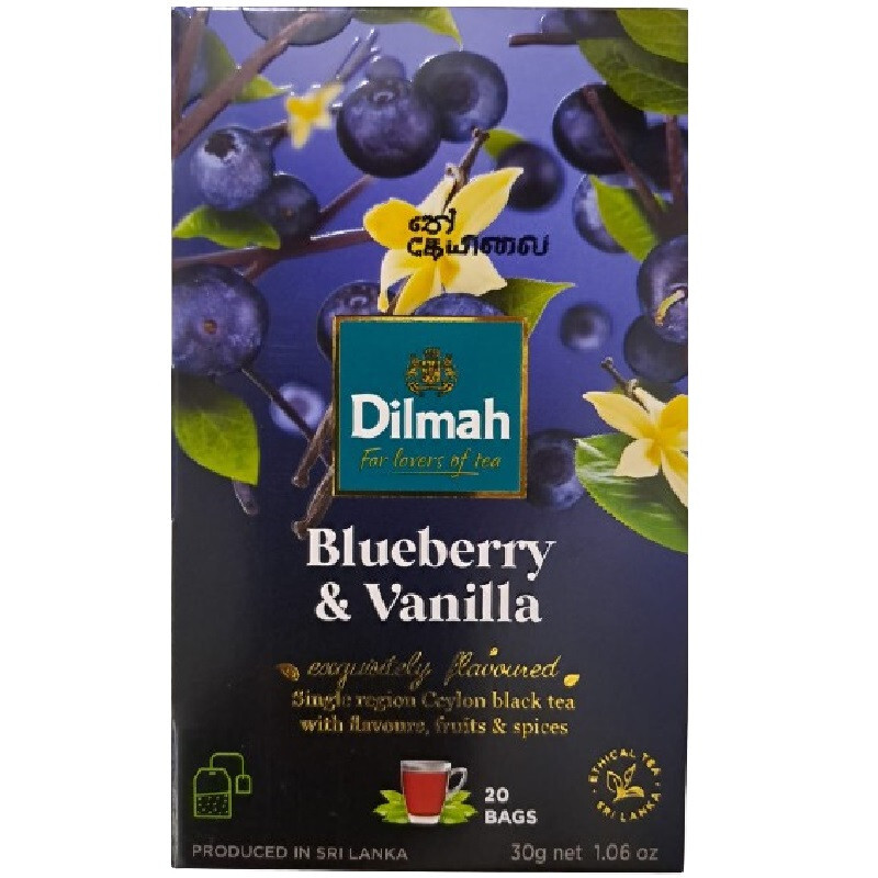 Dilmah Blueberry & Vanilla Flavoured Ceylon Black Tea ? 20 Tea Bags gallery