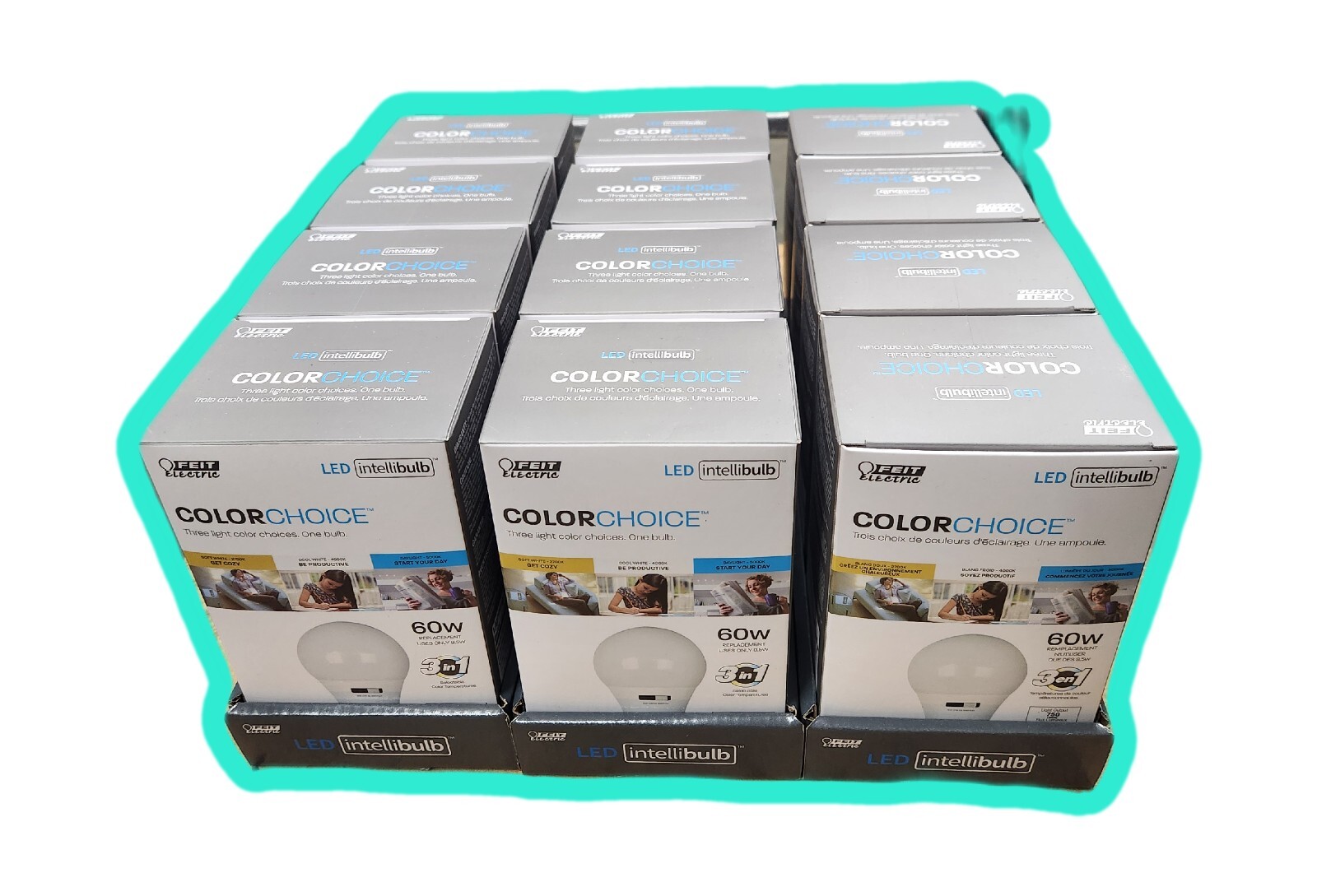 FEIT ELECTRIC SMART WIFI COLOR CHANGING 60W 750 LUMENS 12 PACK gallery