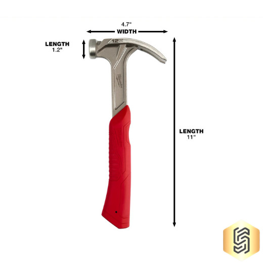 Milwaukee 48-22-9019 12oz Smooth Face Hybrid Claw Finish Hammer gallery