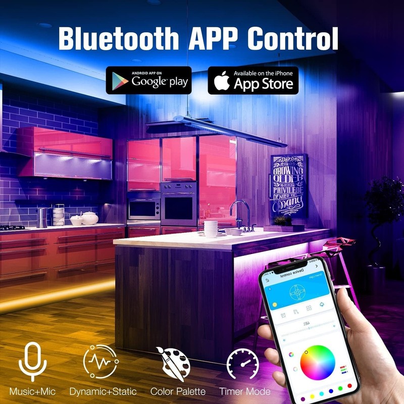 25Ft LED Strip Lights, Smart Light with App Remote Control, RGB LED Lights gallery