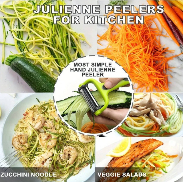 1pc Rotatable Fruit & Vegetable Peeler - Multifunctional Slicer & Shredder Tool gallery