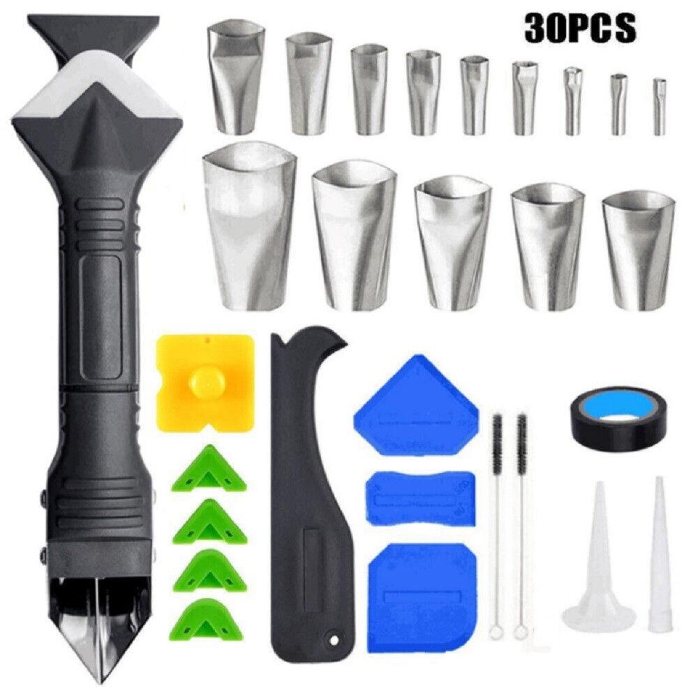30 Pcs Caulking Finisher Nozzle Set - Sealant Applicator Tool for Kitchen & Bath gallery