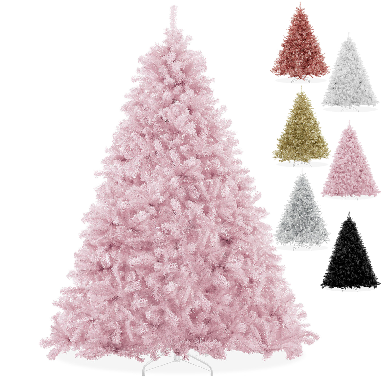 Spruce Realistic Artificial Holiday Christmas Tree with Metal Stand gallery