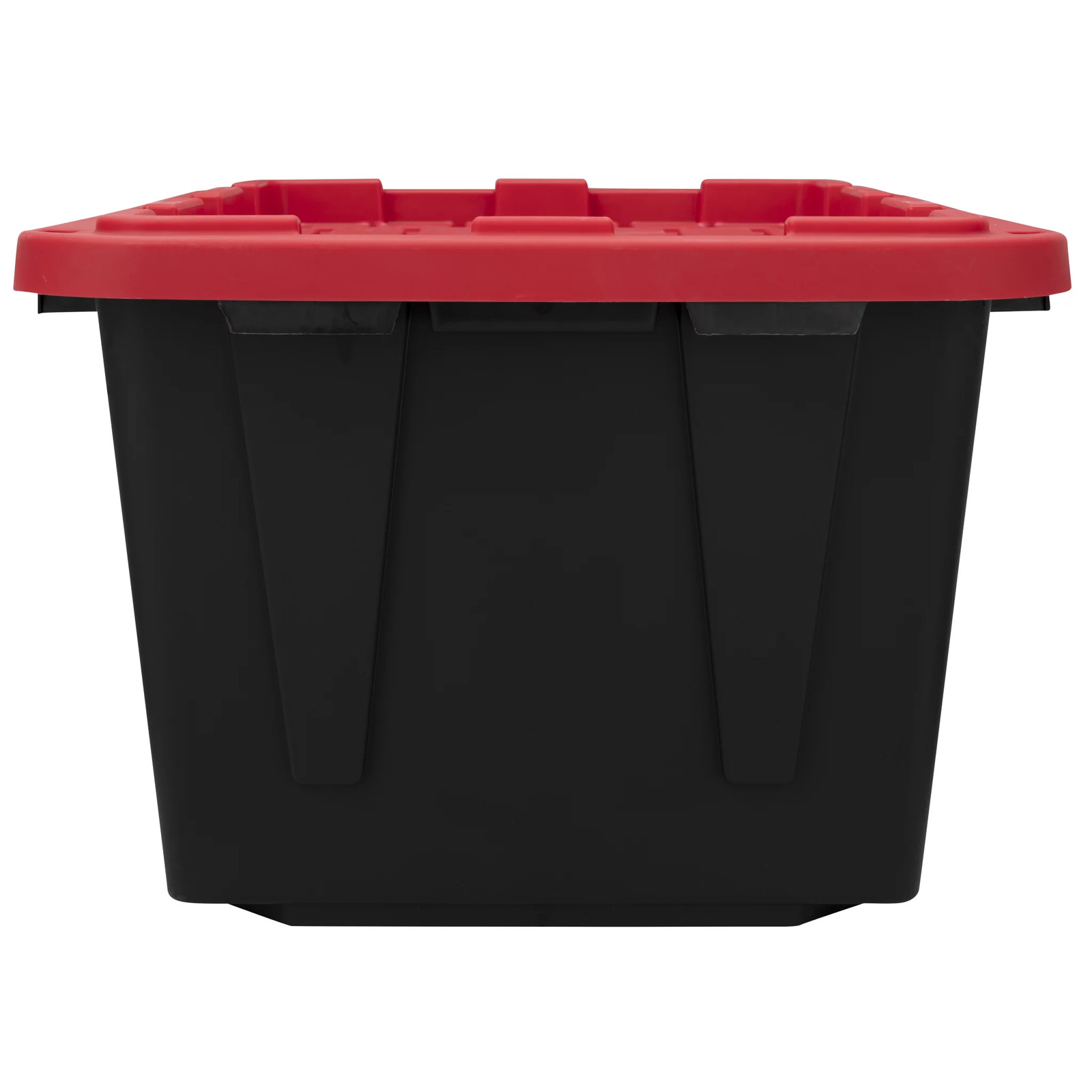Large Storage Bin, 27 Gallon Plastic Storage Container with Snap-On Lid, Blac... gallery