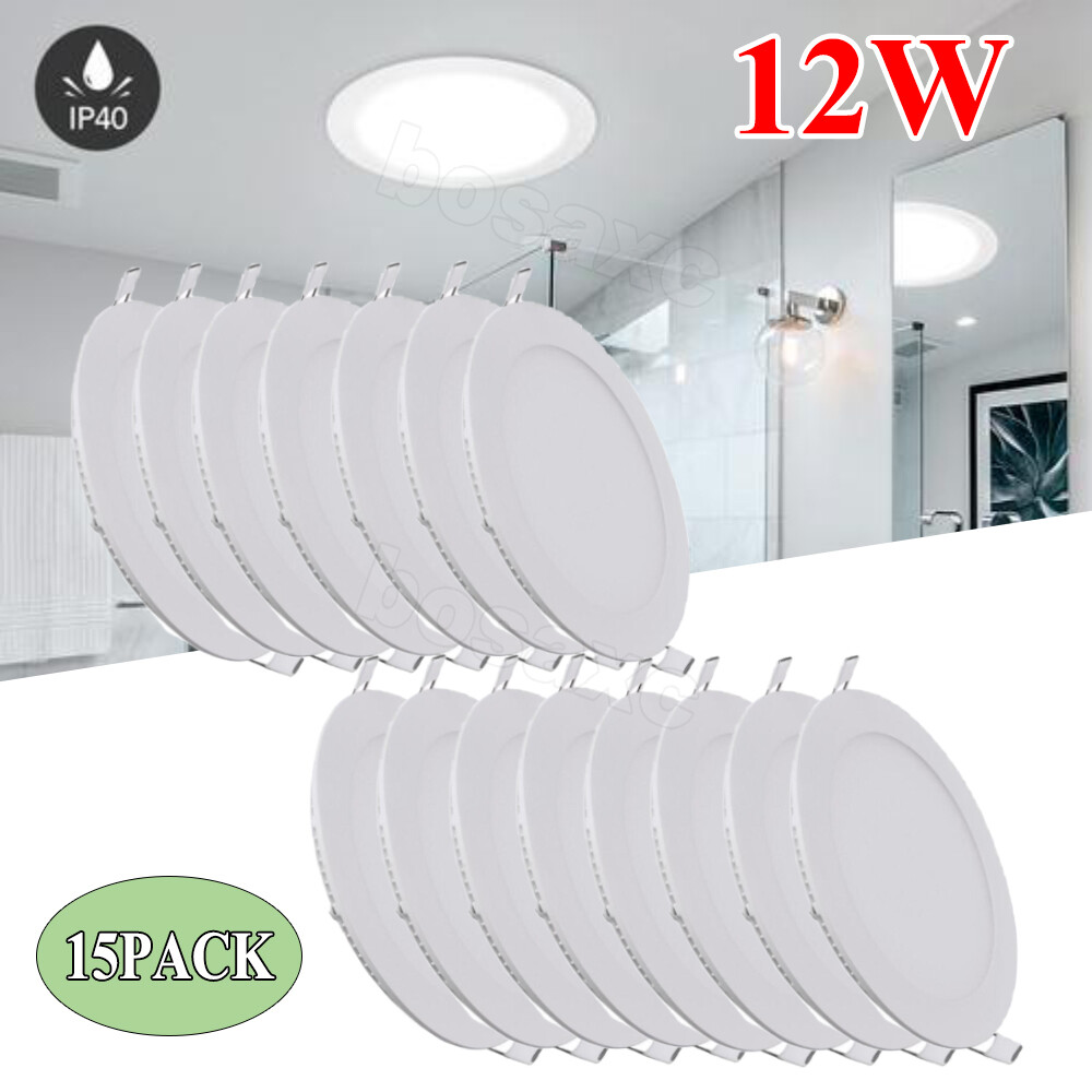 15Pack 6Inch LED Ceiling Lights Ultra-Thin Recessed Retrofits Kit 6000K Daylight gallery